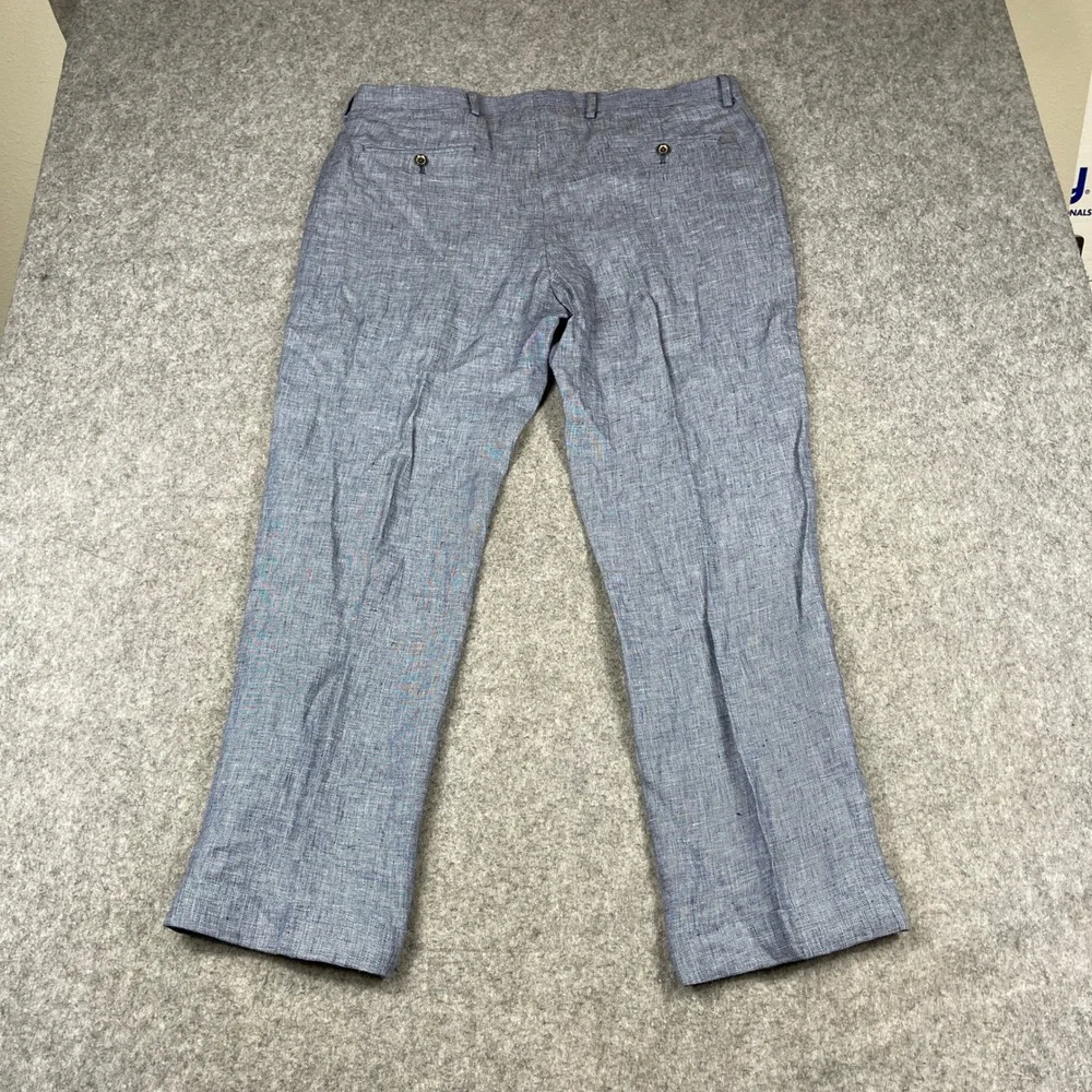 Murano Zac Classic Fit Mens Blue Baird McNutt Irish Linen Dress Pants 36x30